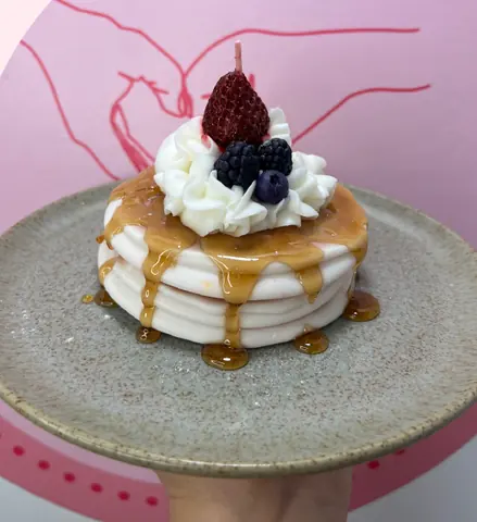 Creación artesanal: VELA TIPO PANCAKE