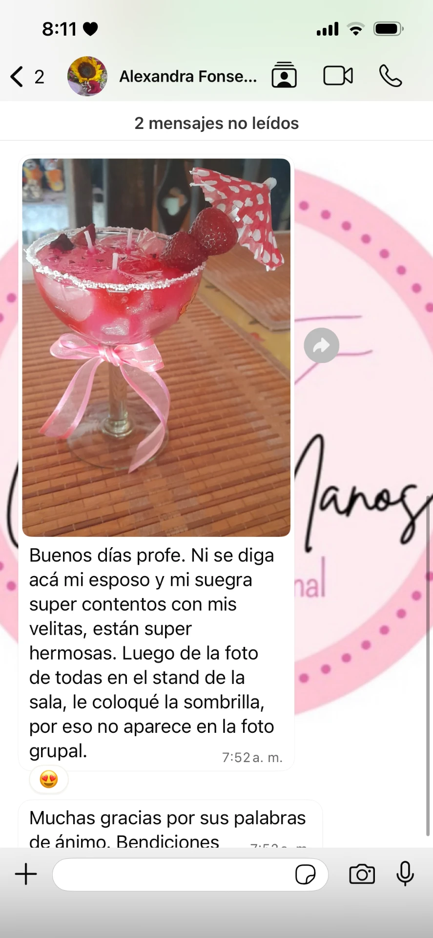 Captura original de una vela en copa y la experiencia de su creadora